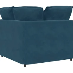 vidaXL Modulaire hoekmodule bank met kussens 100 cm blauw