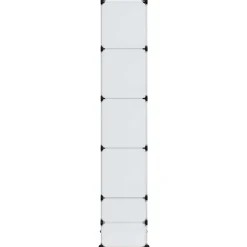 vidaXL Modulaire kast met 18 compartimenten wit 37 x 146 x 180,5 cm