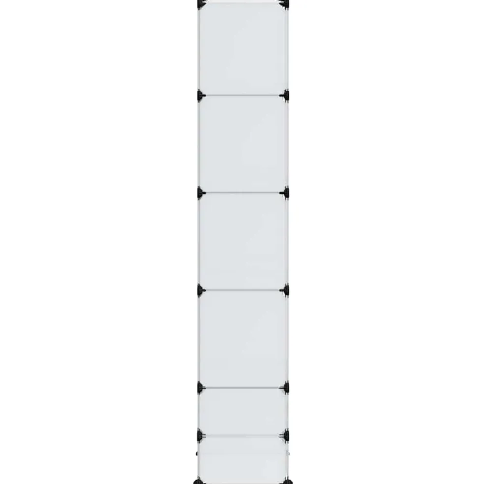 vidaXL Modulaire kast met 18 compartimenten wit 37 x 146 x 180,5 cm