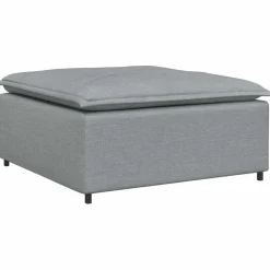 vidaXL Modulaire voetenbank module 100x100x48 cm lichtgrijs