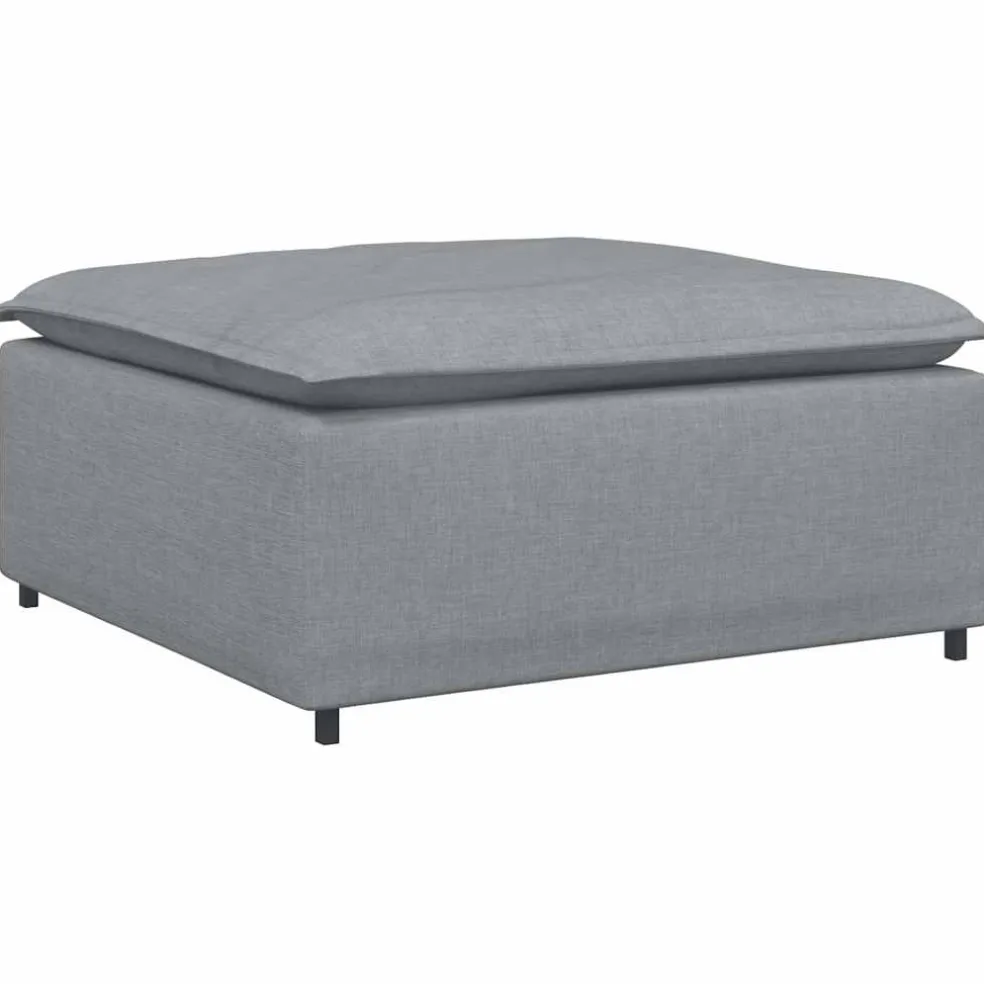 vidaXL Modulaire voetenbank module 100x100x48 cm lichtgrijs