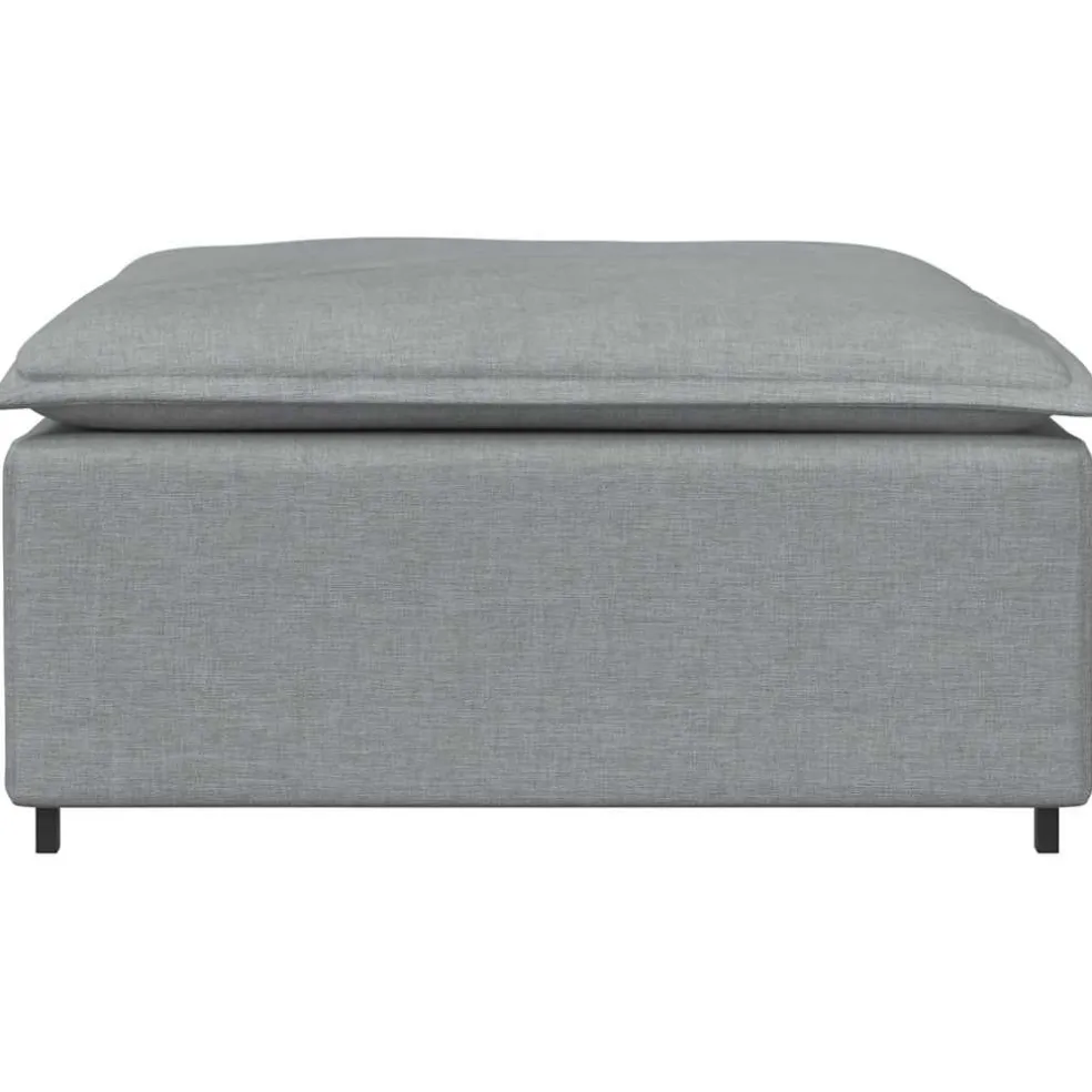 vidaXL Modulaire voetenbank module 100x100x48 cm lichtgrijs
