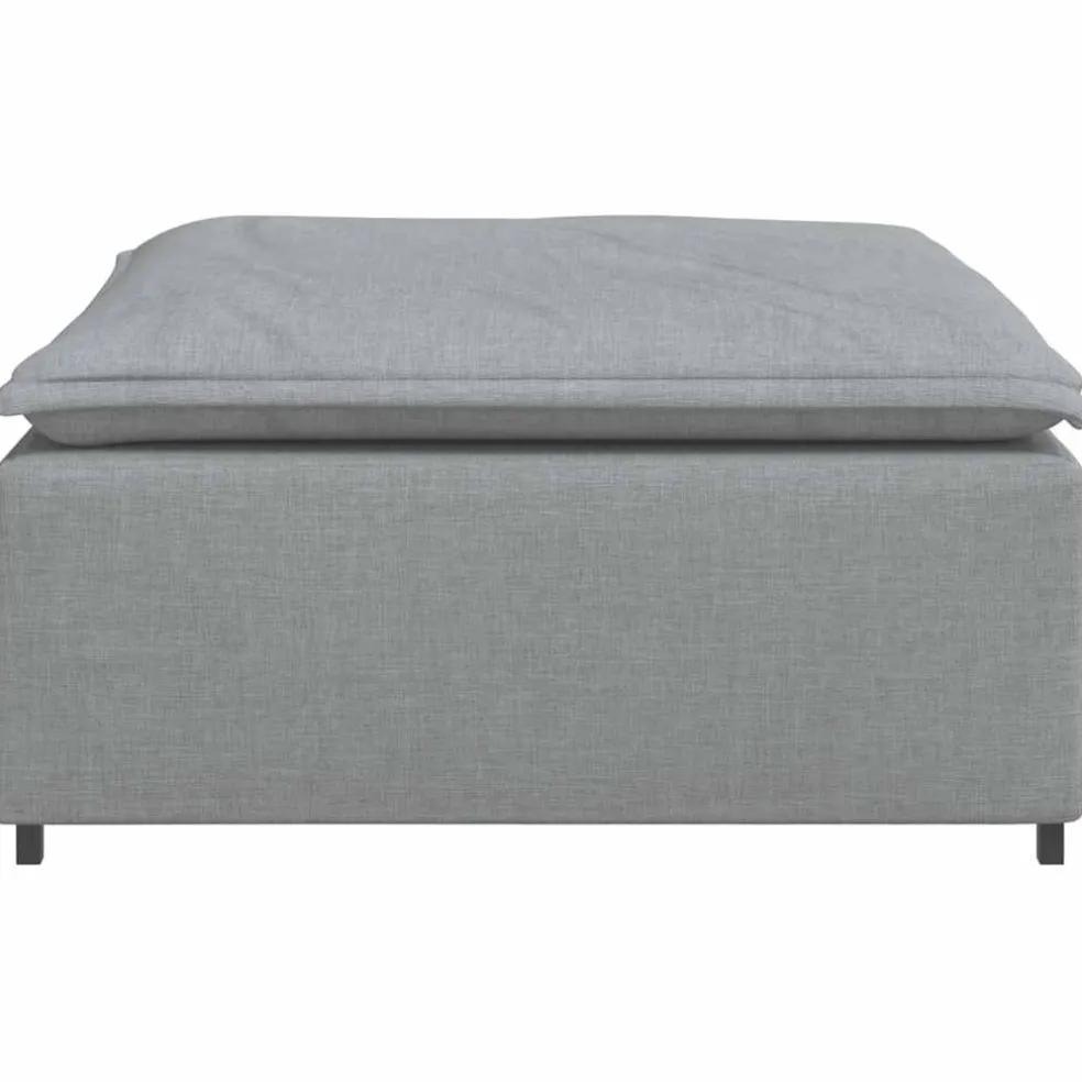 vidaXL Modulaire voetenbank module 100x100x48 cm lichtgrijs