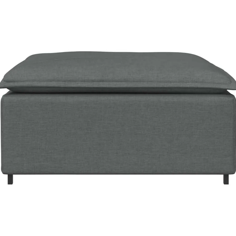 vidaXL Modulaire voetenbank module 100x100x48 cm donkergrijs