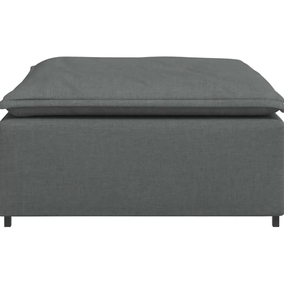 vidaXL Modulaire voetenbank module 100x100x48 cm donkergrijs