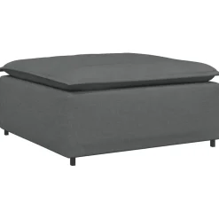 vidaXL Modulaire voetenbank module 100x100x48 cm donkergrijs