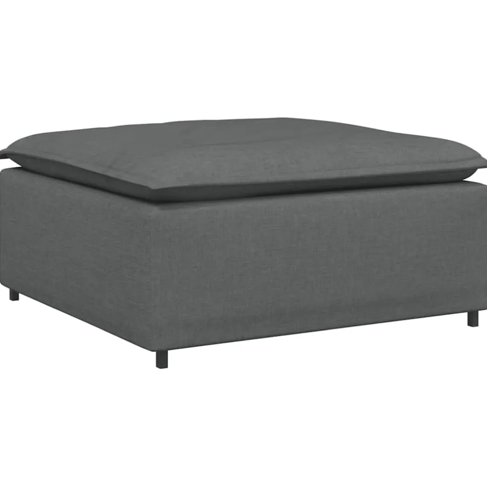 vidaXL Modulaire voetenbank module 100x100x48 cm donkergrijs