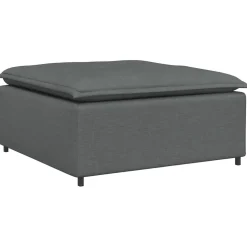vidaXL Modulaire voetenbank module 100x100x48 cm donkergrijs