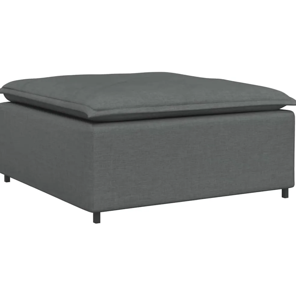 vidaXL Modulaire voetenbank module 100x100x48 cm donkergrijs