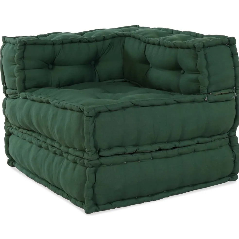 vidaXL Modulair Sofabet 2 st Stof Groen 140 x 70 x 56 cm