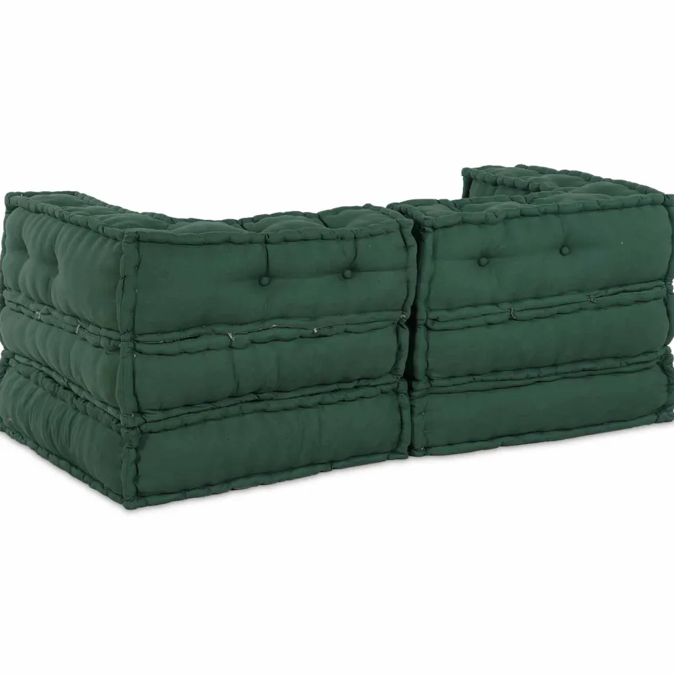vidaXL Modulair Sofabet 2 st Stof Groen 140 x 70 x 56 cm