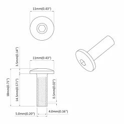vidaXL Moffenmoeren 2 st Zwart M4 x 14,5 mm Metaal