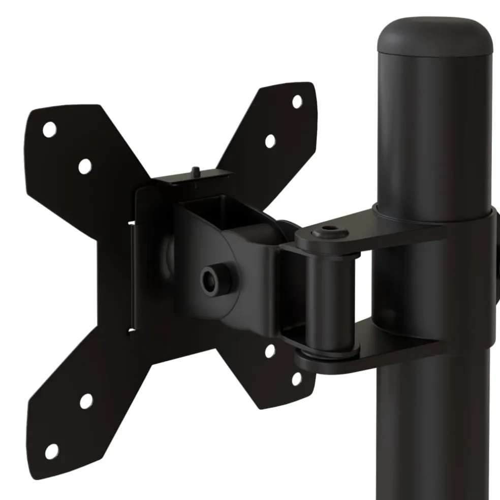 vidaXL Monitorbeugel VESA 75/100 mm zwart staal