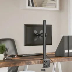 vidaXL Monitorbeugel VESA 75/100 mm zwart staal