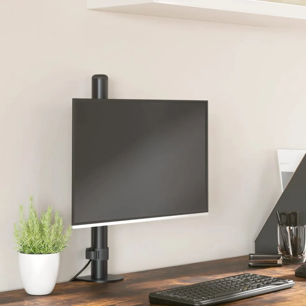vidaXL Monitorbeugel VESA 75/100 mm zwart staal
