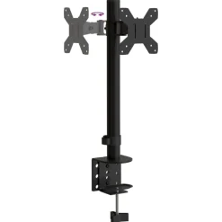 vidaXL Monitorbeugel VESA 75/100 mm zwart staal