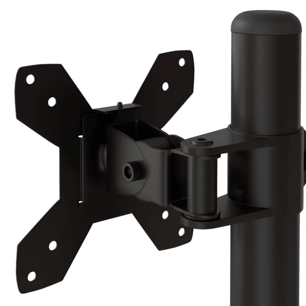 vidaXL Monitorbeugel VESA 75/100 mm zwart staal