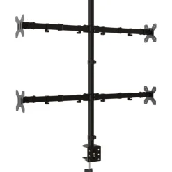 vidaXL Monitorbeugel VESA 75/100 mm zwart staal