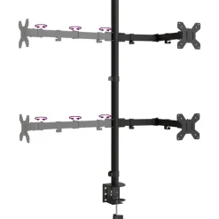 vidaXL Monitorbeugel VESA 75/100 mm zwart staal