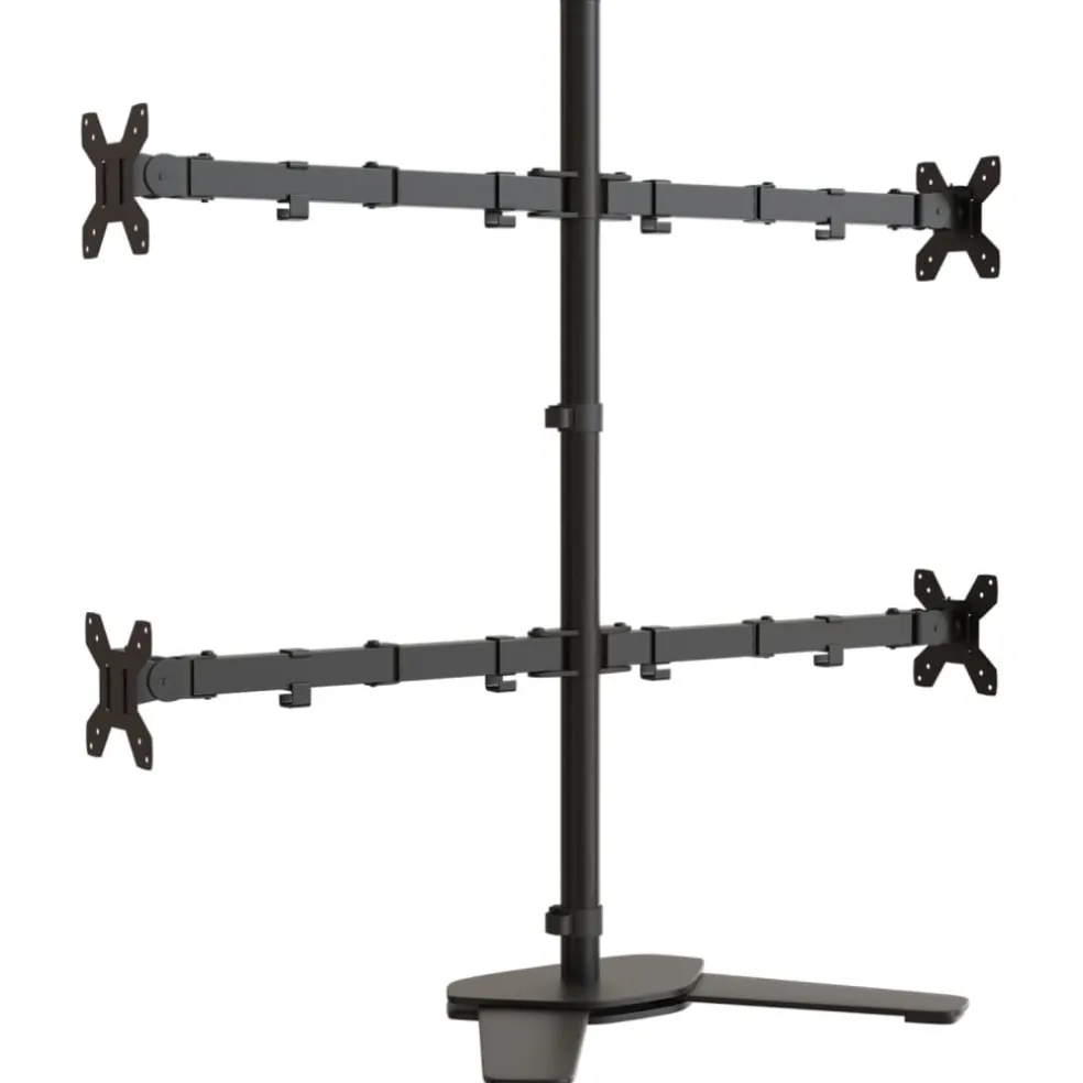 vidaXL Monitorbeugel VESA 75/100 mm zwart staal