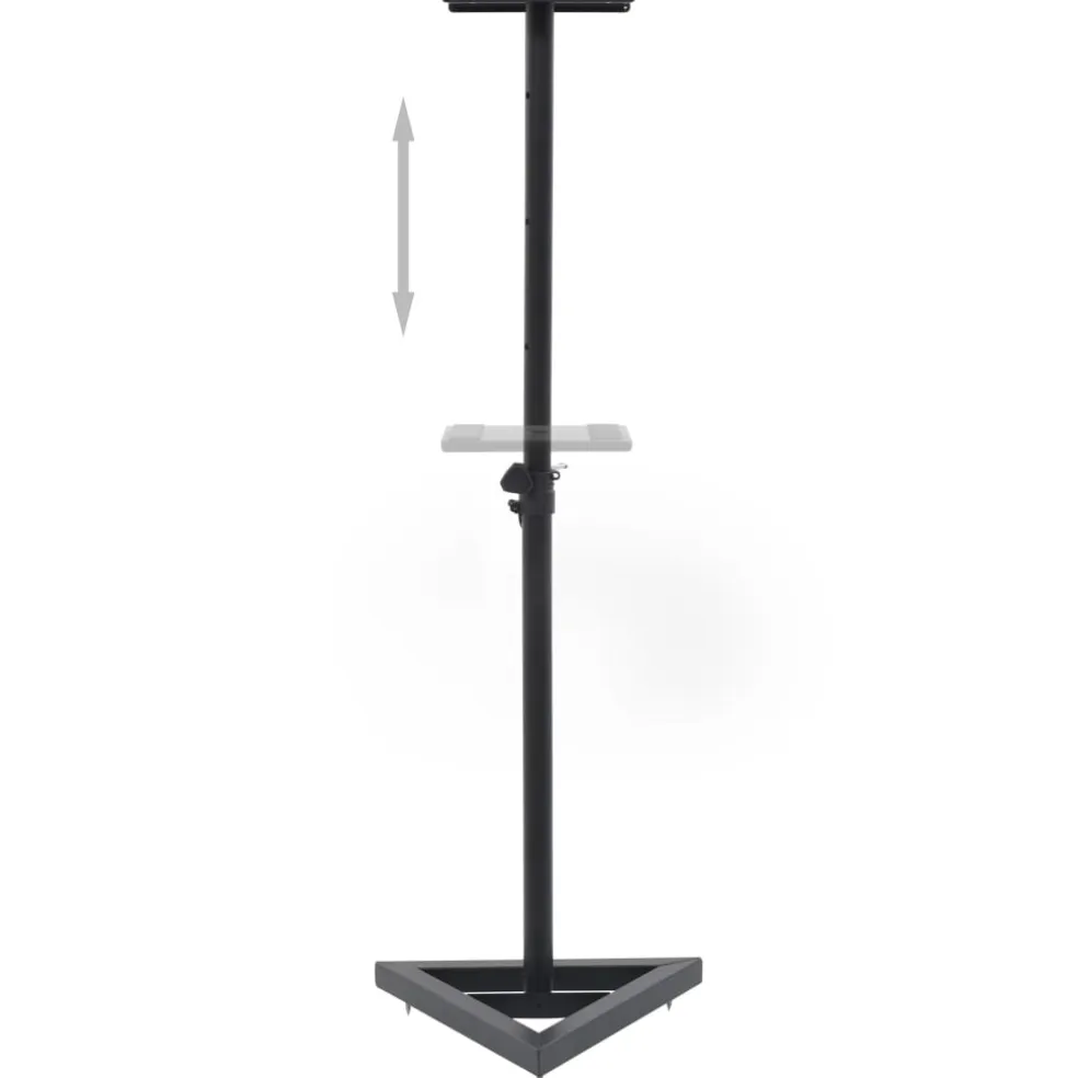 vidaXL Monitorspeakerstandaards 2 st staal zwart