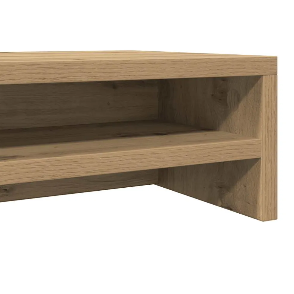 vidaXL Monitorstandaard Artisan Eikenhout 100x24x13 cm