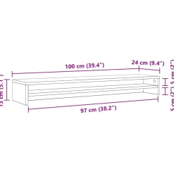 vidaXL Monitorstandaard Artisan Eikenhout 100x24x13 cm