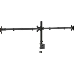 vidaXL Monitorstandaard drieubbel VESA 75/100 mm staal zwart