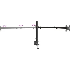 vidaXL Monitorstandaard drieubbel VESA 75/100 mm staal zwart