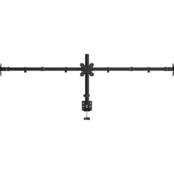 vidaXL Monitorstandaard drieubbel VESA 75/100 mm staal zwart