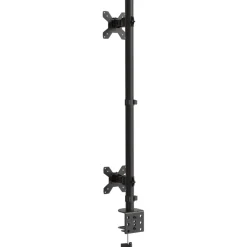 vidaXL Monitorstandaard dubbel VESA 75/100 mm staal zwart