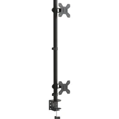 vidaXL Monitorstandaard dubbel VESA 75/100 mm staal zwart