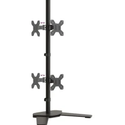 vidaXL Monitorstandaard dubbel VESA 75/100 mm staal zwart