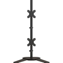 vidaXL Monitorstandaard dubbel VESA 75/100 mm staal zwart