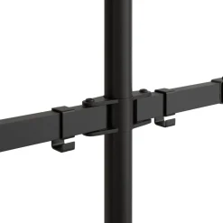 vidaXL Monitorstandaard dubbel VESA 75/100 mm staal zwart
