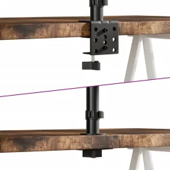 vidaXL Monitorstandaard dubbel VESA 75/100 mm staal zwart