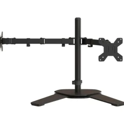 vidaXL Monitorstandaard dubbel VESA 75/100 mm staal zwart