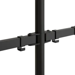 vidaXL Monitorstandaard dubbel VESA 75/100 mm staal zwart