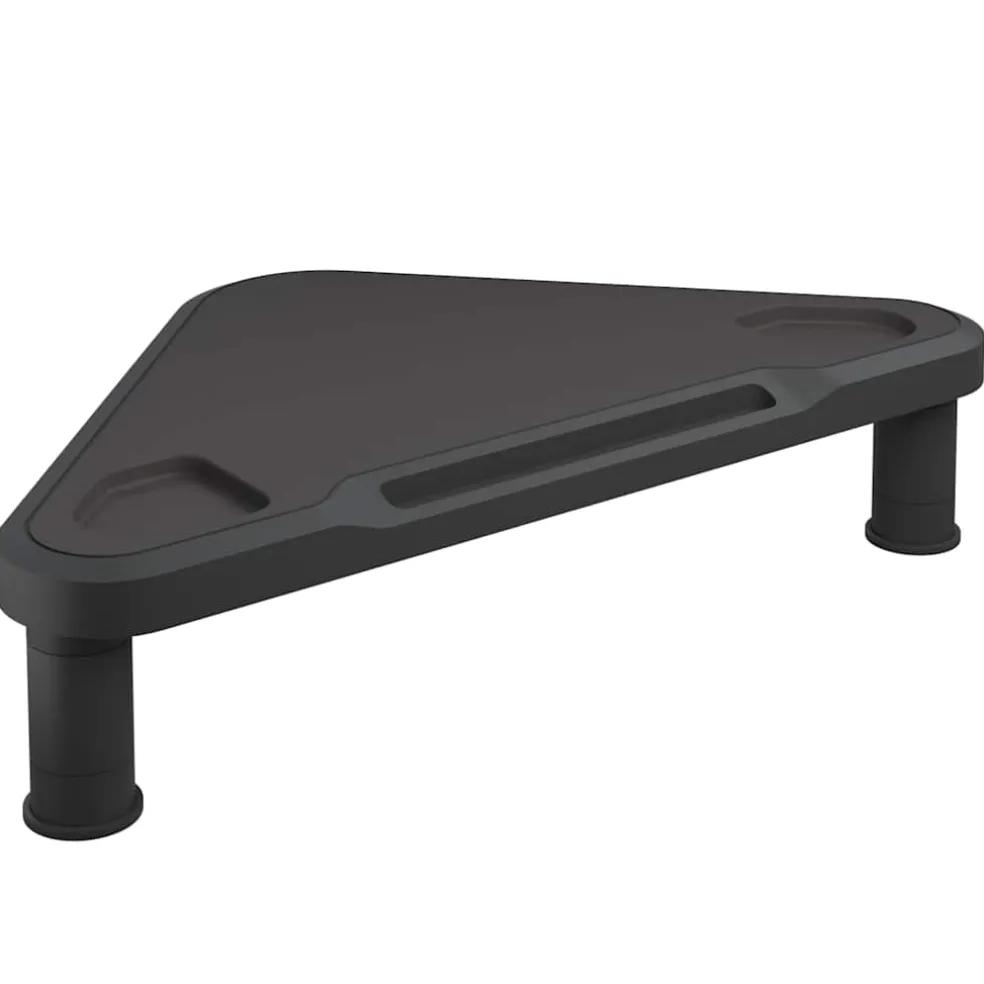 vidaXL Monitorstandaard hoek 49x28x10,5 cm zwart