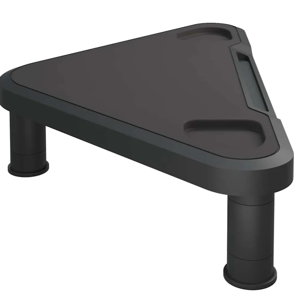 vidaXL Monitorstandaard hoek 49x28x10,5 cm zwart