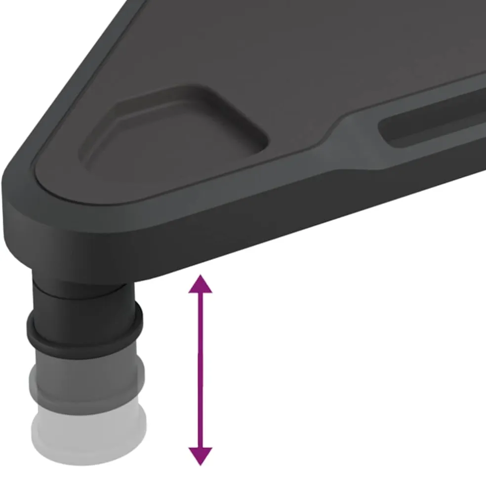 vidaXL Monitorstandaard hoek 49x28x10,5 cm zwart