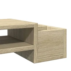 vidaXL Monitorstandaard met opbergruimte 70x27x15 cm hout sonoma eiken
