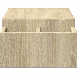 vidaXL Monitorstandaard met opbergruimte 70x27x15 cm hout sonoma eiken
