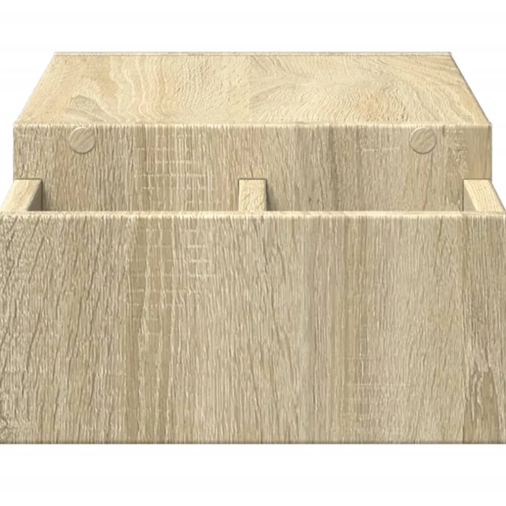 vidaXL Monitorstandaard met opbergruimte 70x27x15 cm hout sonoma eiken