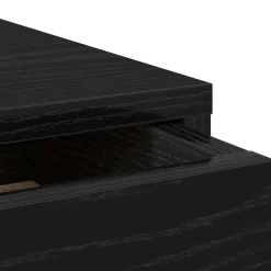 vidaXL Monitorstandaard met lades, zwart eiken, 50x27x15 cm, bewerkt hout
