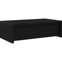 vidaXL Monitorstandaard met lades, zwart eiken, 50x27x15 cm, bewerkt hout