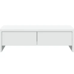 vidaXL Monitorstandaard met lades 50x27x15 cm bewerkt hout wit