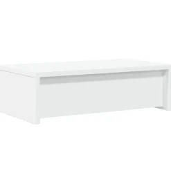 vidaXL Monitorstandaard met lades 50x27x15 cm bewerkt hout wit