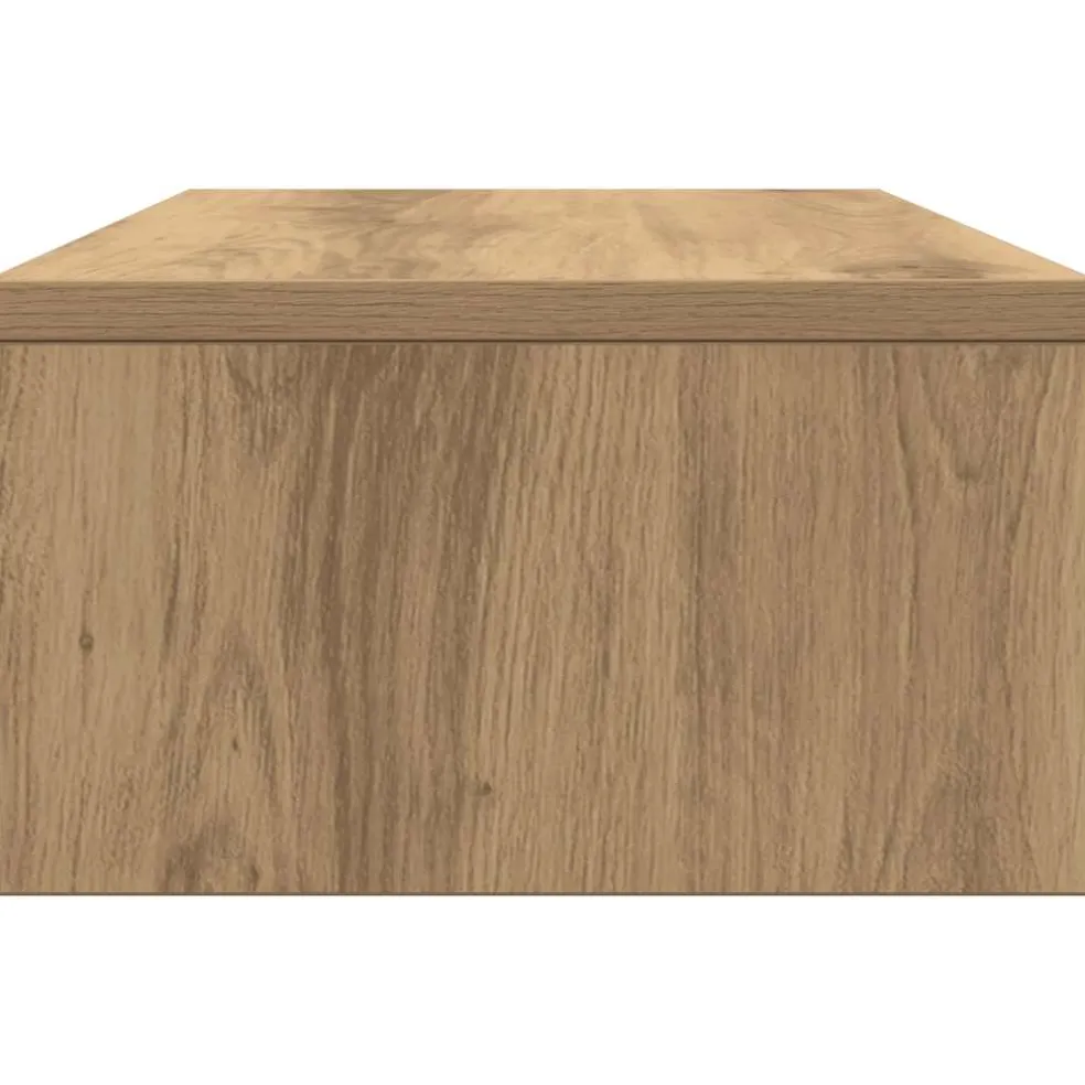 vidaXL Monitorstandaard met lades 50x27x15 cm hout artisanaal eiken
