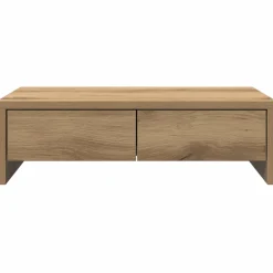 vidaXL Monitorstandaard met lades 50x27x15 cm hout artisanaal eiken